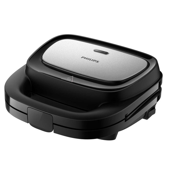 Sandwich-maker Philips HD2350/80 seria 5000, 750 W, Plite neaderente detasabile,de taiere si sigilare, 3 seturi de plite pentru panini,vafe,sandwich