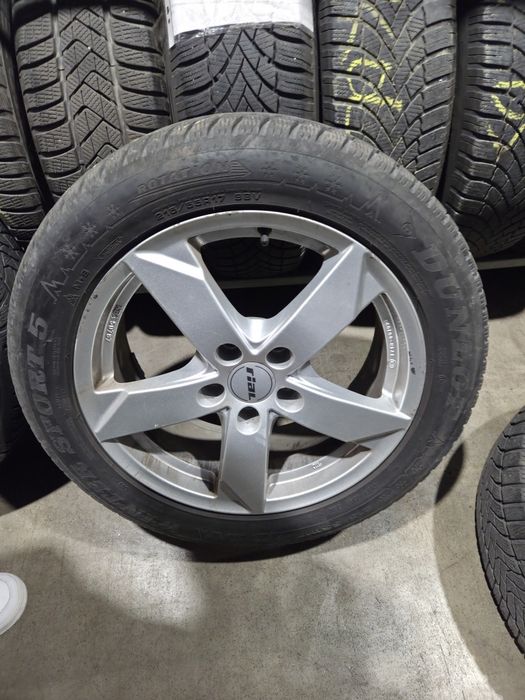 Set 4 jante aliaj RIAL Kodiak R17 5x112 cu anvelope