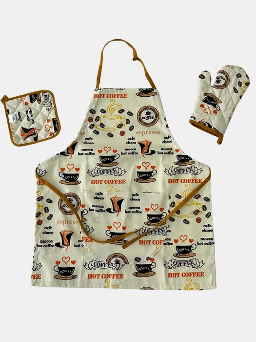 Кухонный Набор (3в1) Фартук, Прихватка, Руковица