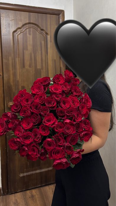 Метровые розы 51 штука