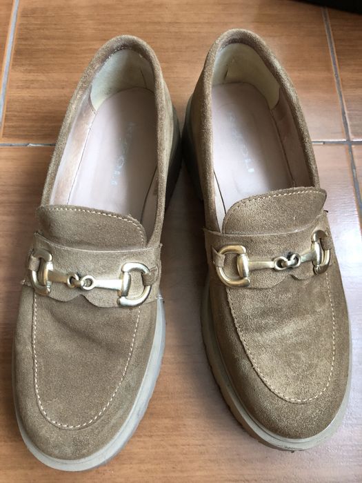 Mocasini piele intoarsa, marimea 38