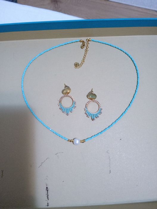 Collier si cercei turquaz