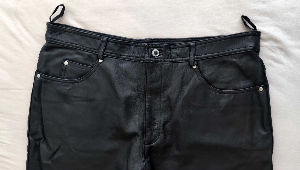 НОВ мъжки кожен панталон от естествена кожа JCC