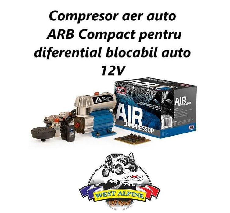 Compresor aer auto ARB Compact pentru diferential blocabil auto 12V