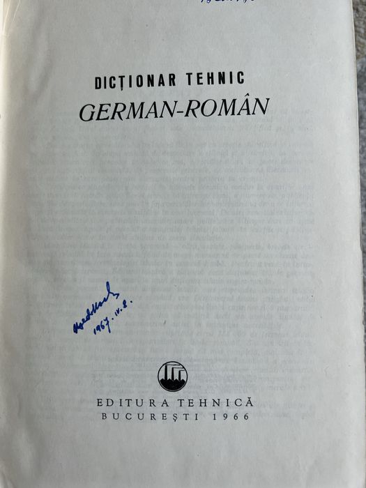 Dictionar tehnic German Roman 1966