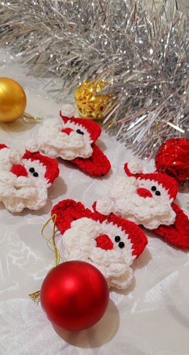 Новогодняя вязаная заколка ручная работа производства Турции!