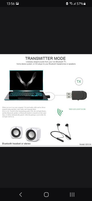 Продаю bluetooth передатчик приёмник 5.1 bluetooth