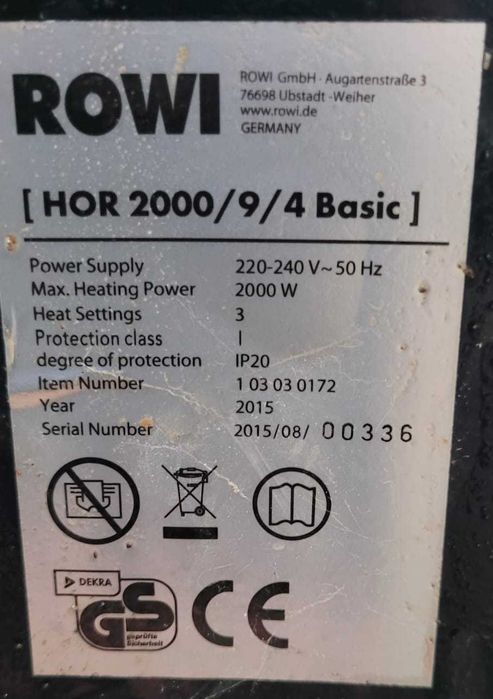 Vand radiator cu ulei ROWI - fabricat in Germania