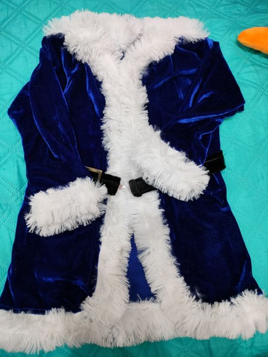 Costumaș Moș Crăciun albastru 50 lei