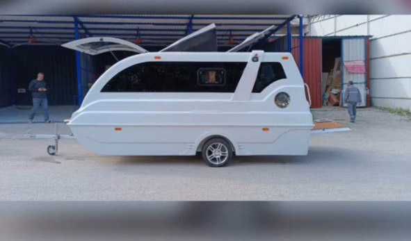 дом на колесах, катамаран, катер, домик плавучий, амфибия