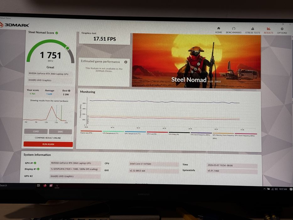 Acer Nitro 5, Monitor Samsung 180hz, Tastatura RedDragon, Mouse