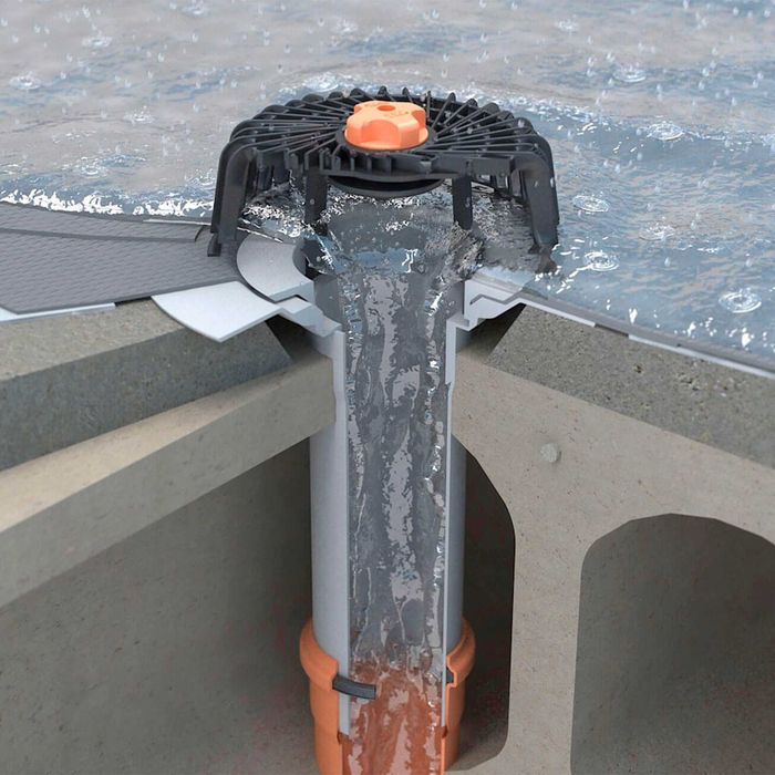 Кровельная воронка с обогревом 110*450