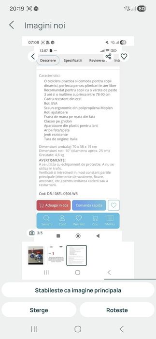 Dino bikes 10 inch in stare foarte bună