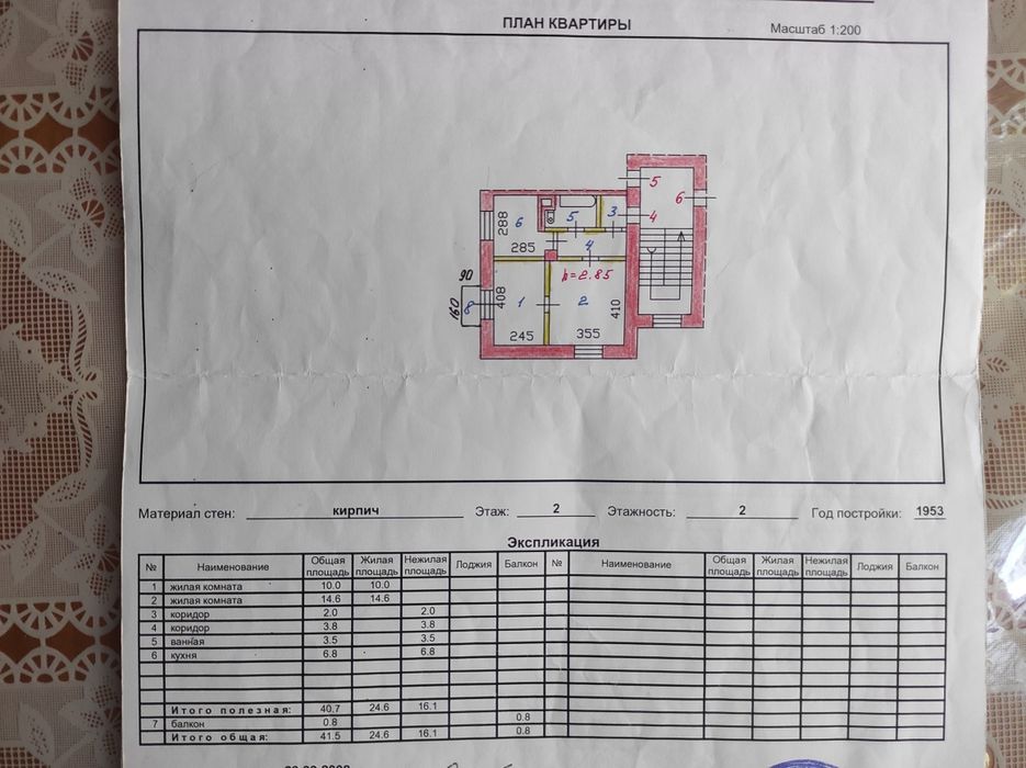 2-ух комнатная квартира