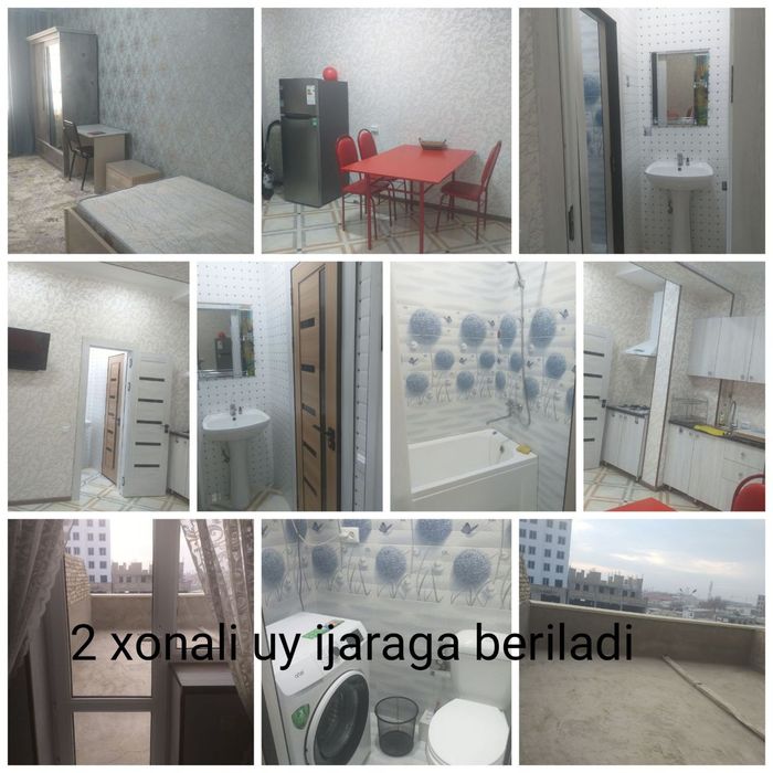 Barcha sharoitlarga ega 2 xonali uy ijaraga beriladi.