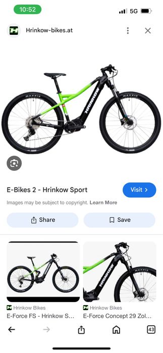 КАТО НОВ!!! Електрическо велосипед Hrinkow sport  E-bike Hrinkow