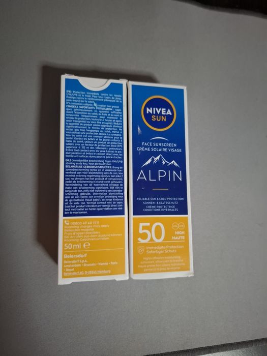 2x NIVEA SUN Alpin SPF 50, cremă protecție solară 50 ml