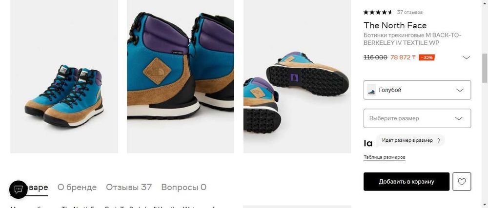 ботинки The North Face