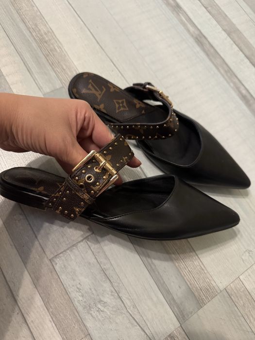 Мюли кожанные женские