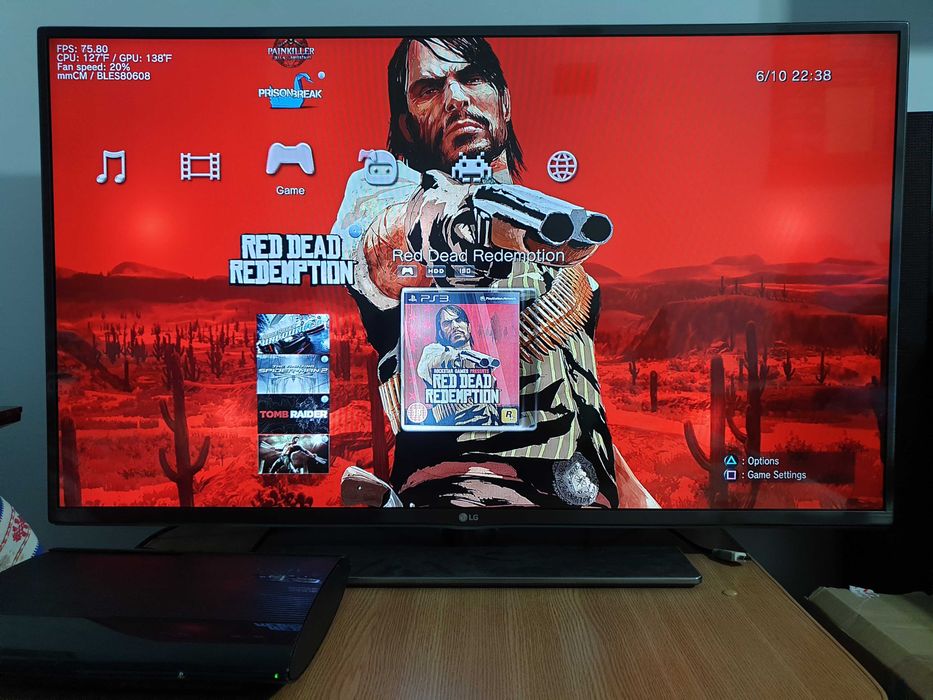 PS3 modat HEN 250 GB + 30 jocuri (GTA V, Red Dead, God of War, NFS)