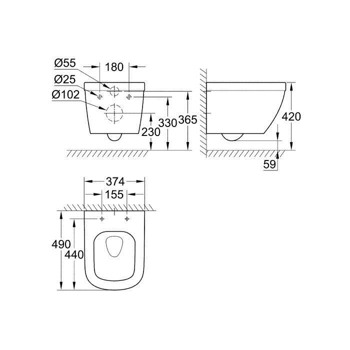Унитаз GROHE Euro Ceramic