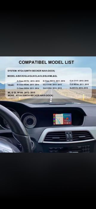 Mercedes NTG4.5  CarPlay интерфейс