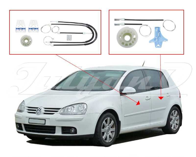 Ремонтен комплект за ел. машинка за стъкло за VW GOLF 5 - JETTA 3