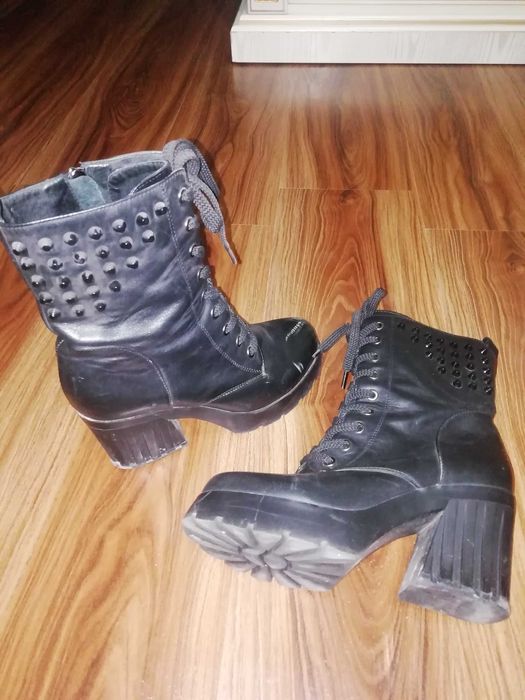 Женские сапоги, кожа, размер 38