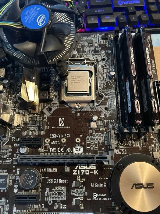 ASUS Z170-K + Intel Core i7-6700 + 16GB DDR4