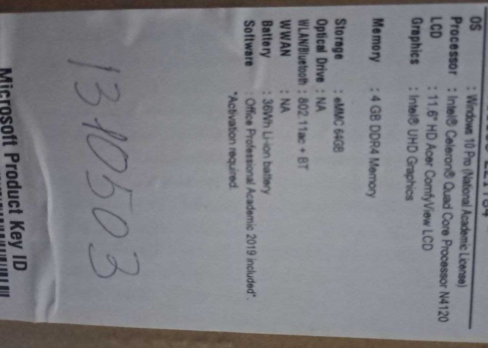 Ноутбук Acer Алматы ( Лота: 778566)