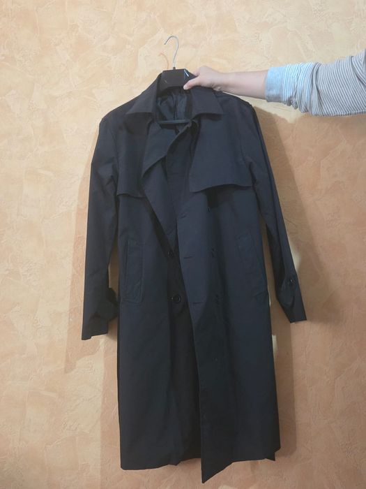 Плащ. Унисекс. Чёрный Плащ.  Тренч