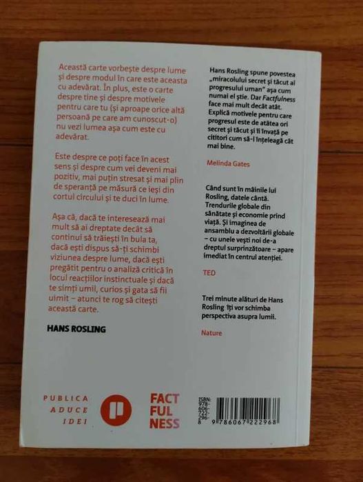 Carte Noua Factfulness, de Hans Rosling