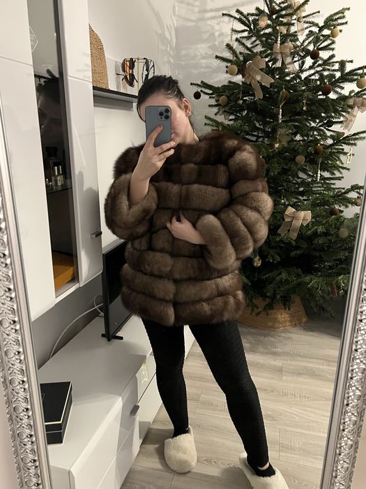 Blana naturala vulpe polara 3 în 1