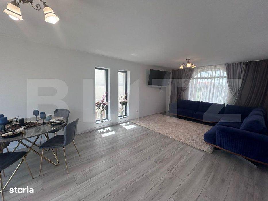 Casa de inchiriat, cu 4 camere, 120 mp utili si 500 mp de teren, zona