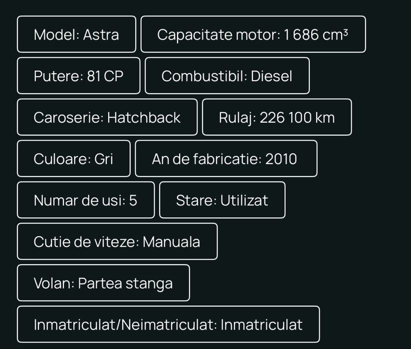 Vand OPEL ASTRA J 2010