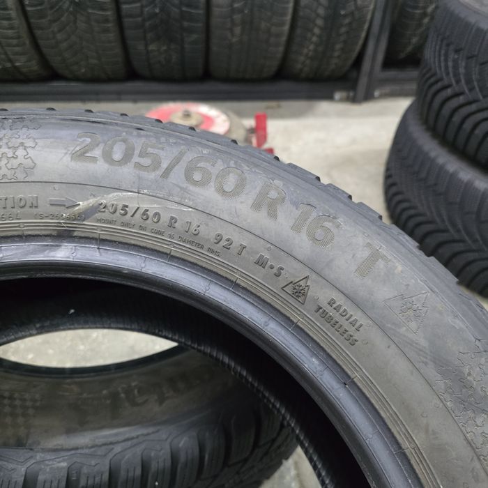 2x 205/60/16 M+S CONTINENTAL 2021 Stare excelentă