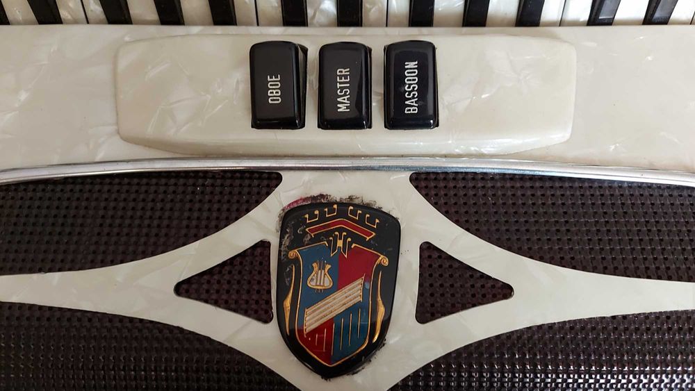Acordeon Lemar italian , 120 basi , 3 reg. , impecabil .