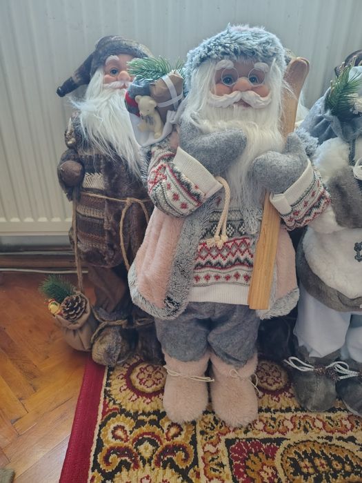 Figurina papusa decoratiune Moș Crăciun 60 cm cadou brad schi urs sanie minge oferta