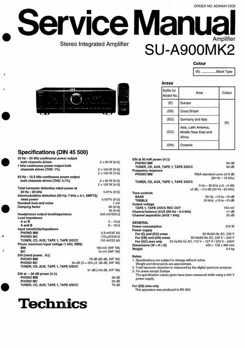 Technics A900mk2 Hi-Fi усилитель Made in Japan