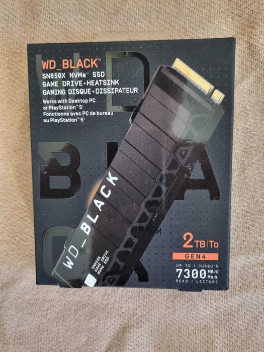 SSD WD Black SN850X, 2TB, PCIe Gen4 x4, NVMe, с радиатор