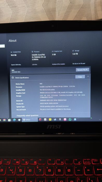 Sale! Laptop gaming MSI