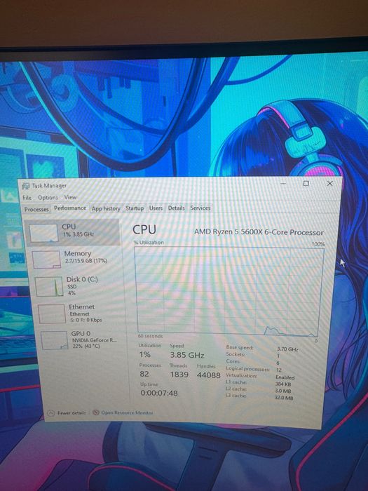 Pc gaming RTX 4060 cu procesor Ryzen 5 5600X