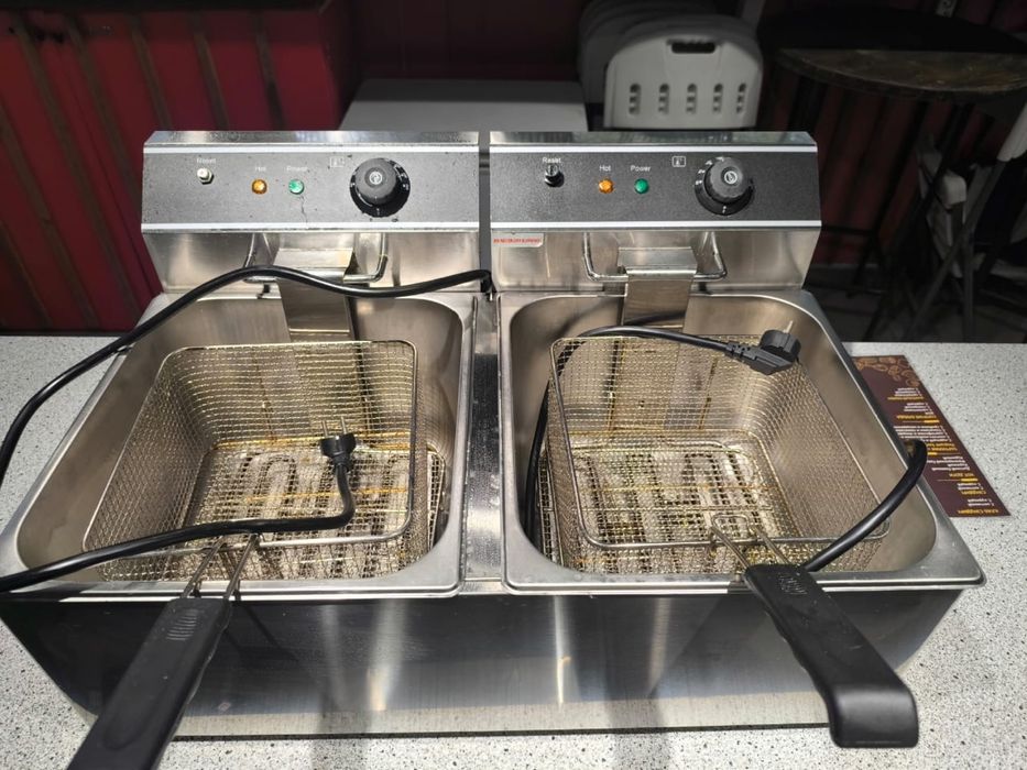 Фритюрница двухсекционная профессиональная фритюрница ZH-11-2