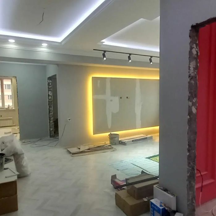 ОТДЕЛКА РЕМОНТ КВАРТИР ПОД КЛЮЧ електрика сантехника гипсакардон кафел