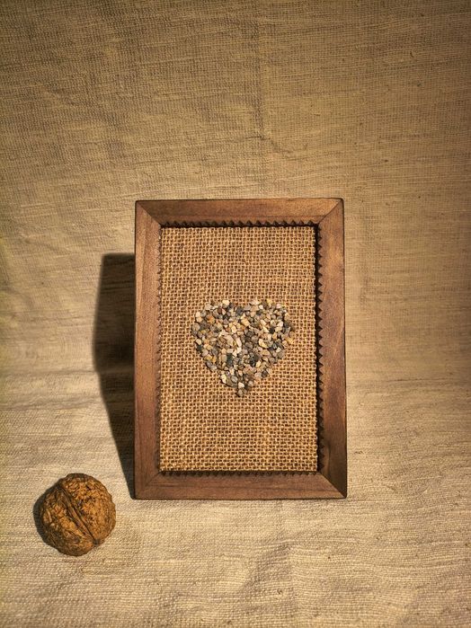 Tablou nou handmade cu inimioara