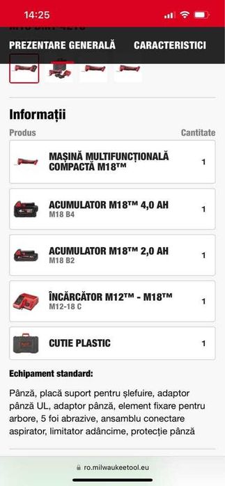 Unealta multifunctionala compacta MILWAUKEE M18 BMT-421