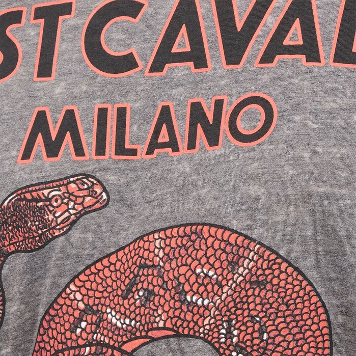 Мъжка тениска Just Cavalli T-Shirt With Logo And Snakes 
мъжка тениска