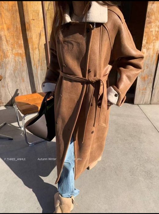 Дубленка пальто теплое