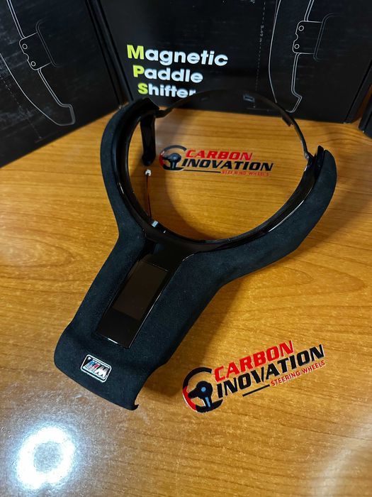 Trim Volan M - LED - Alcantara + Piano Black - BMW - Seria F