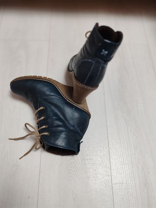 Ghete cu platformă ascunsă Guban piele naturala